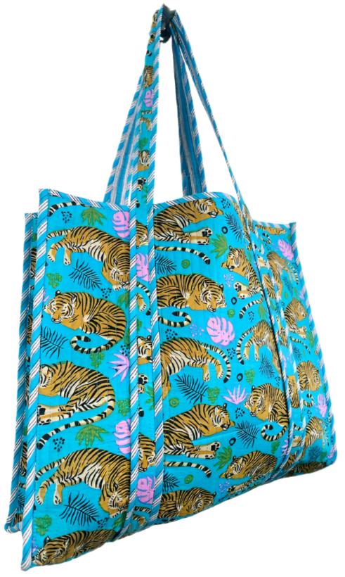 Folklore Couture Quilted Cotton Totes - 17.5" x 17.5"
