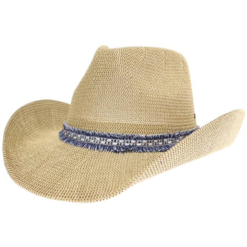 CC Havasu Denim Fringe Cowboy Hat