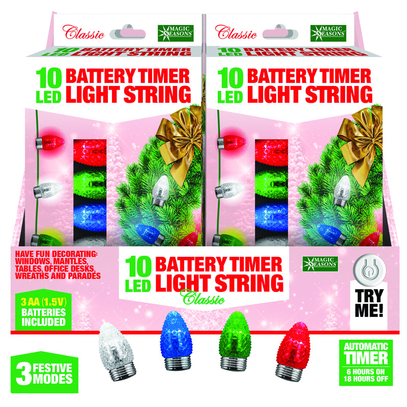 Magic Seasons LED String Christmas Lights - 7.5' (10 Lights)