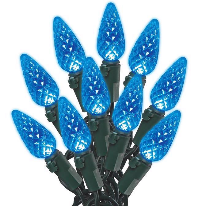 Celebrations LED Faceted C6 Christmas Lights - 24.5' (100 Lights)