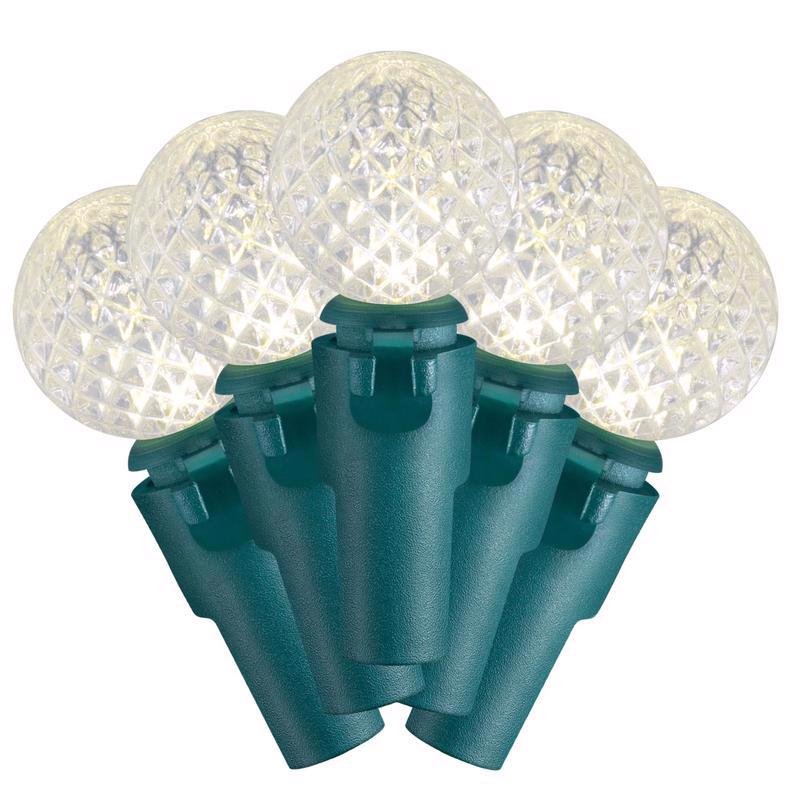 Celebrations LED Battery-Operated Faceted Globe Christmas Lights - 16' (50 Lights)