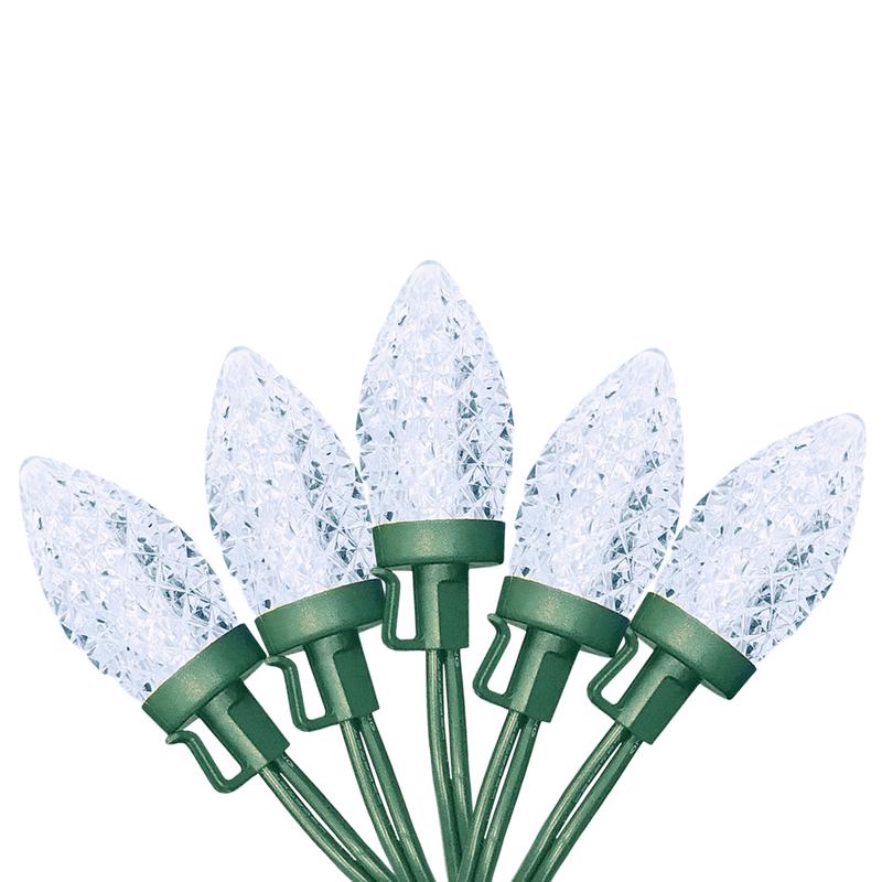 Celebrations Gold LED C9 Faceted Christmas Lights - 16' (25 Lights)