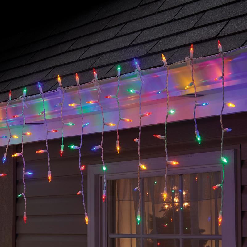Celebrations Gold LED Mini Icicle Christmas Lights (100 Lights)
