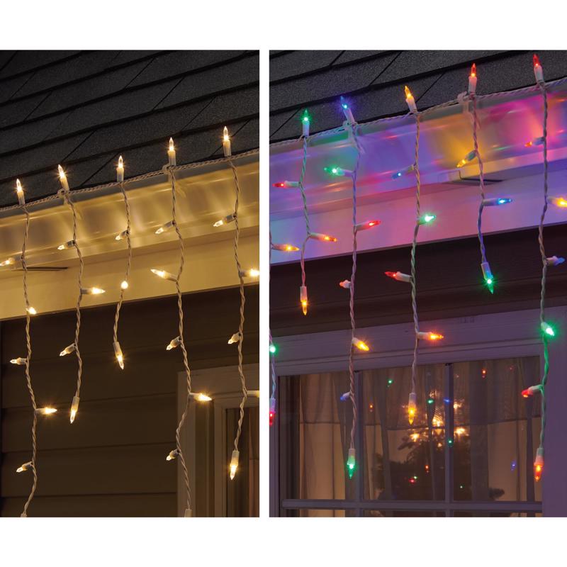 Celebrations Gold LED Mini Icicle Christmas Lights (100 Lights)