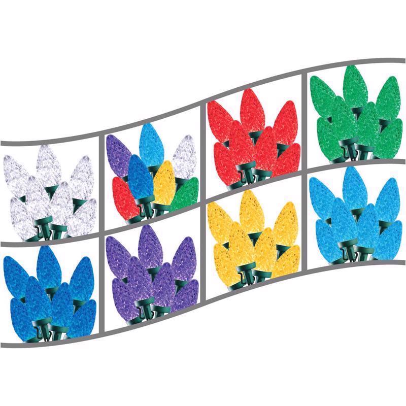 Celebrations Gold LED C9 Faceted Christmas Lights - 16' (25 Lights)