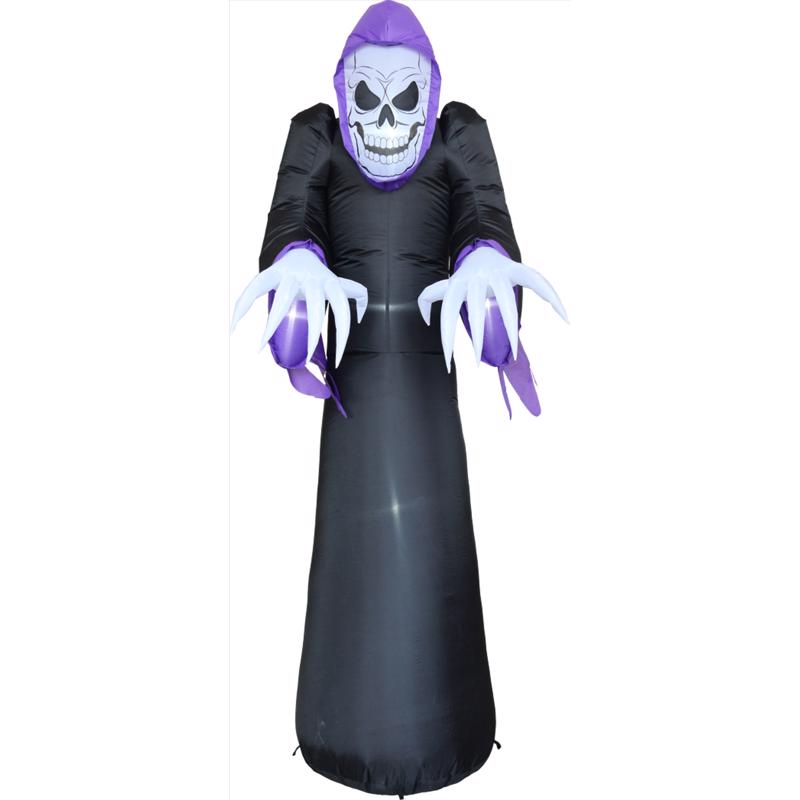 12' Inflatable Light-Up Skull Phantom