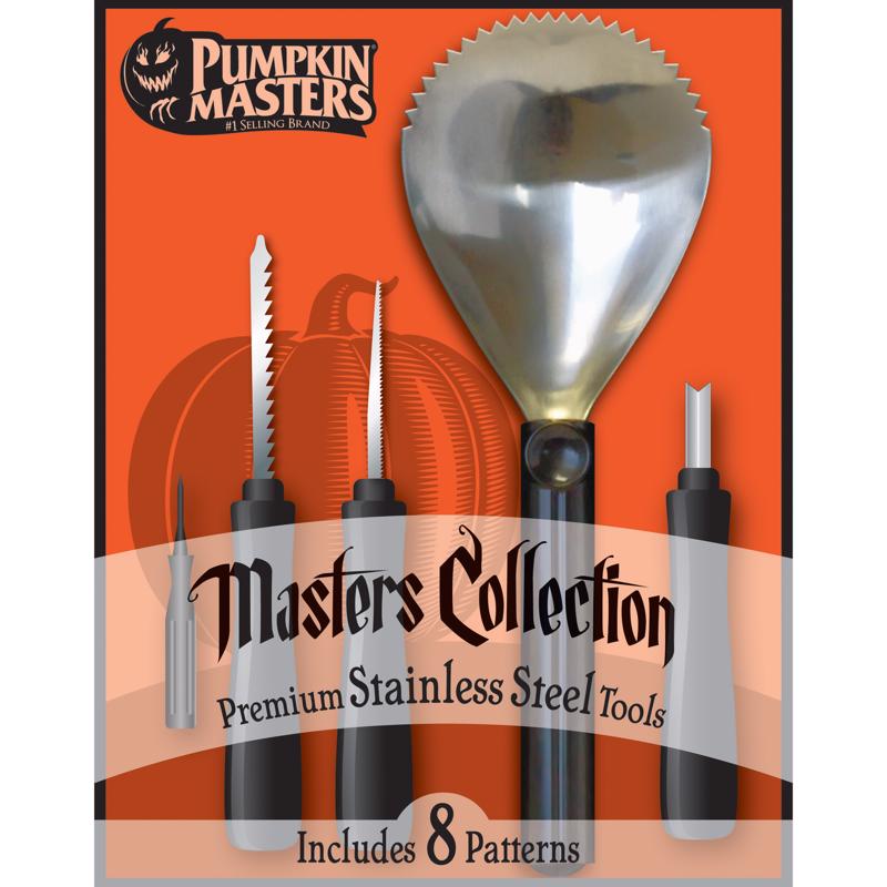 Pumpkin Masters Premium Stainless Steel Carving Kit - 4 pc.