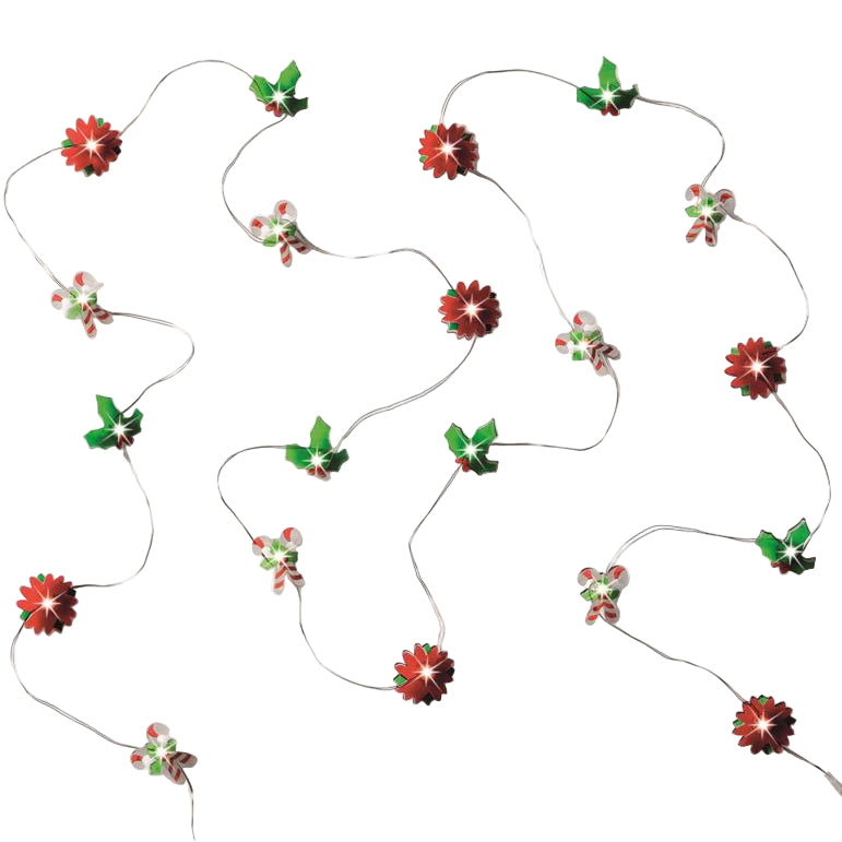 Celebrations LED Battery-Operated Charm Christmas Lights - 6.2' (20 Lights)