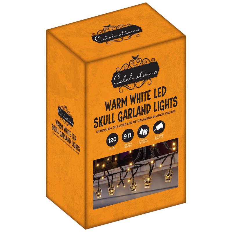 Skull Garland LED String Lights - 9' / 120 Lights