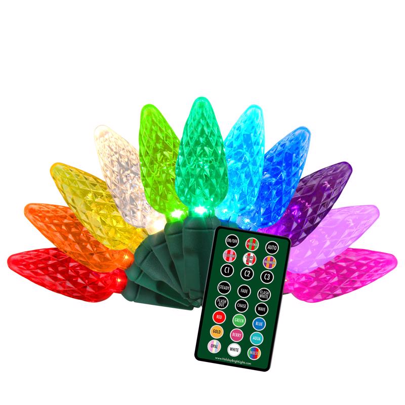 Celebrations Color Select LED C6 Christmas Lights - 25' (50 Lights)
