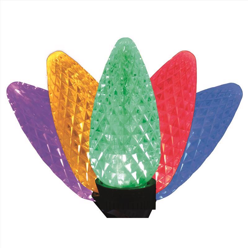 Celebrations Platinum LED C9 Faceted Christmas Lights - 24' (25 Lights)