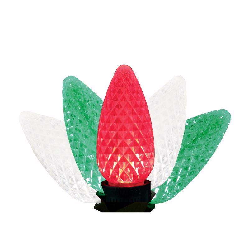 Celebrations Platinum LED C9 Faceted Christmas Lights - 24' (25 Lights)