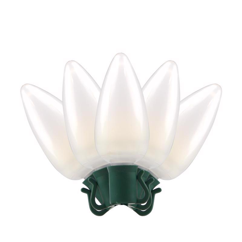 Celebrations Platinum LED C9 Ceramic Christmas Lights - 24' (25 Lights)