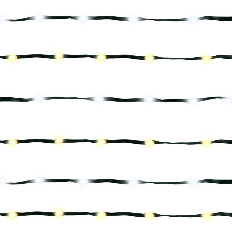 Celebrations Platinum LED Big Seed Ribbon Christmas Lights - 33' (200 Lights)