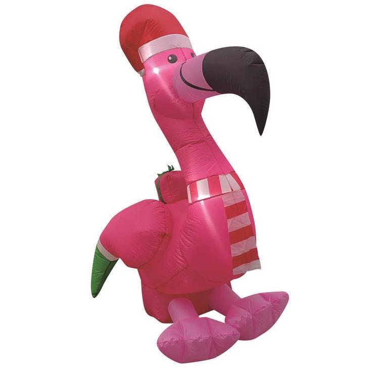 5' Inflatable Christmas Flamingo