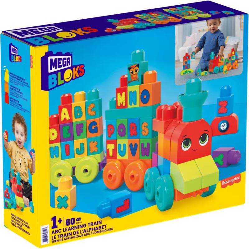 MEGA Bloks "ABC" Alphabet Learning Train Block Set - 60 pc.
