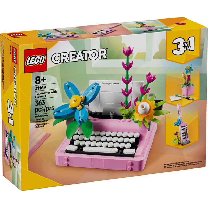 LEGO Creator 3-in-1 Retro Typewriter & Flowers Set - 363 pc.