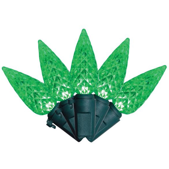 Celebrations Classic LED Faceted C6 Christmas Lights - 24.75' (100 Lights)