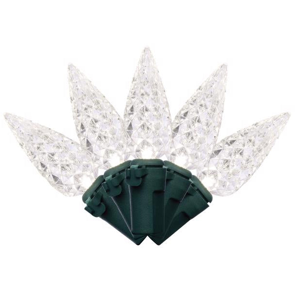 Celebrations Classic LED Faceted C6 Christmas Lights - 24.75' (100 Lights)