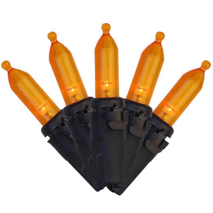 Celebrations Classic LED T5 Mini Halloween Lights - 24.75' & 74.5' (100 & 300 Lights)