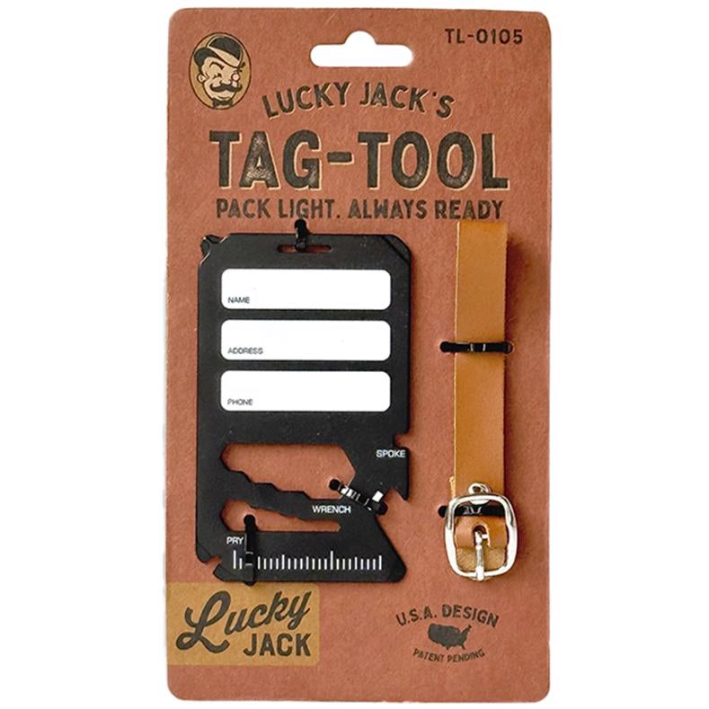 Lucky Jack's "Tag-Tool" Steel Luggage Tag Multitool