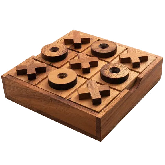 Verve Mango Wood Tic-Tac-Toe Game Set