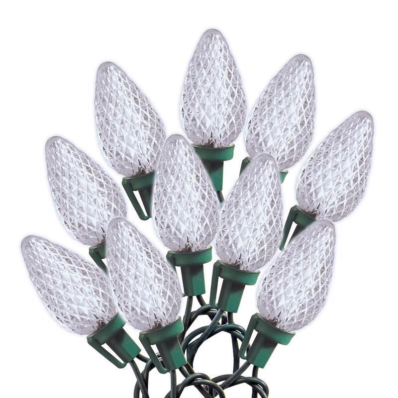 Celebrations LED C9 Faceted Christmas Lights