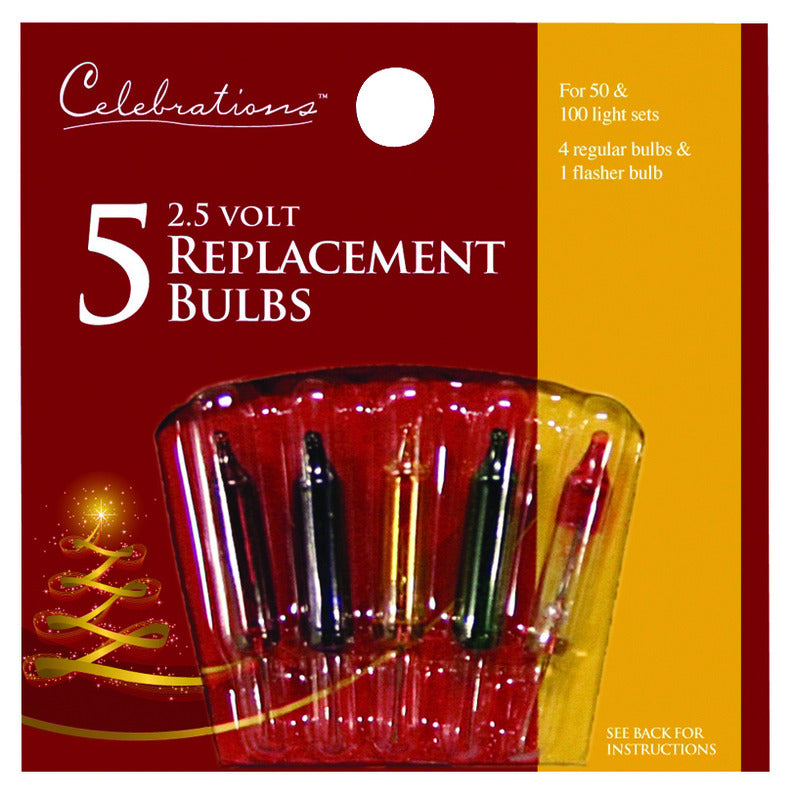 Celebrations Replacement 50 & 100 Light Bulbs - 5 pc.