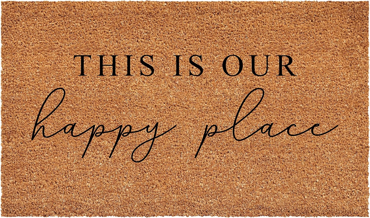 "This Is Our Happy Place" Coir Mat - 17" x 29"