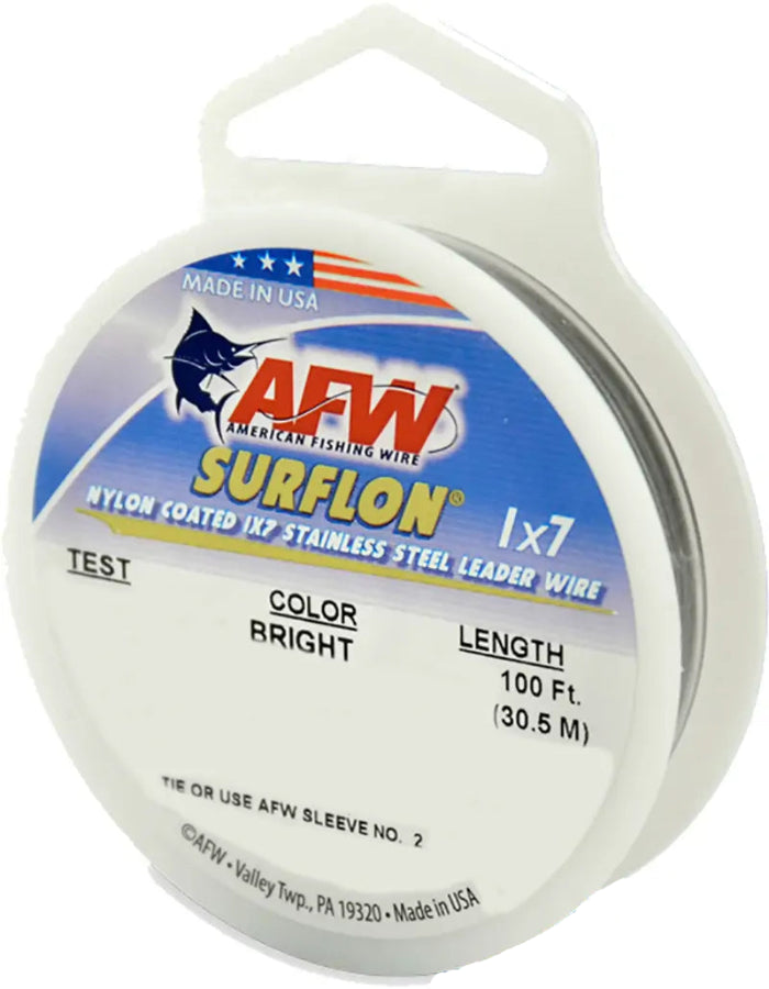 AFW Surflon 1x7 Nylon-Coated Stainless Steel Trolling Wire - 30 lb. to 135 lb.