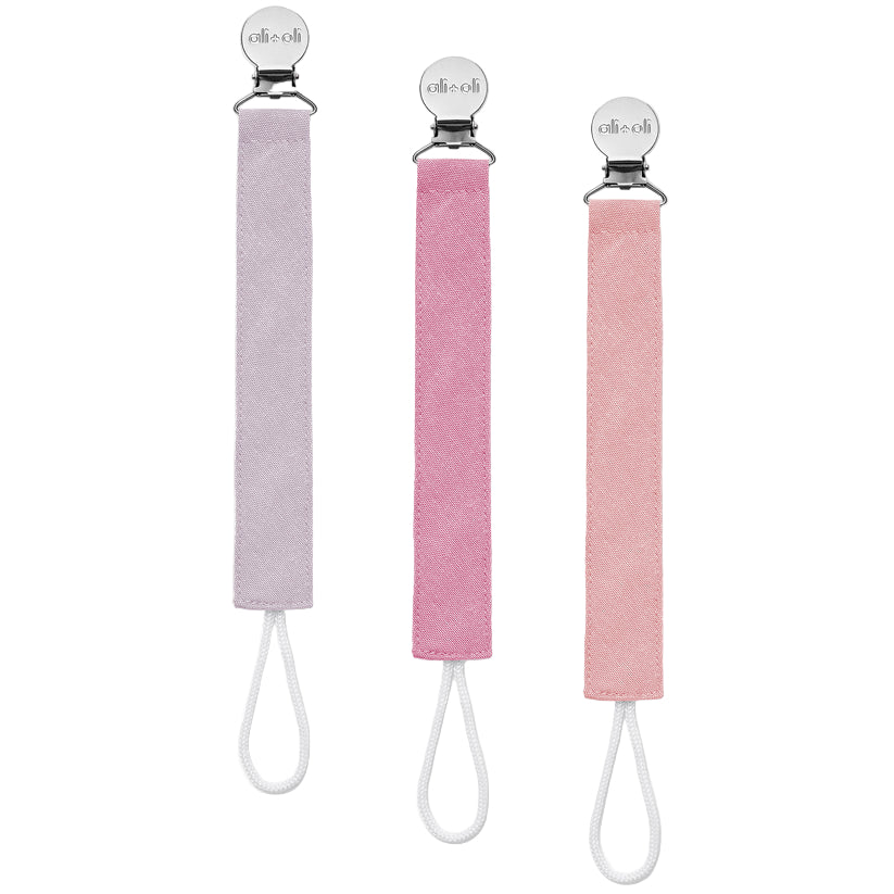 Ali + Oli Linen Pacifier Clips - 3 pc.