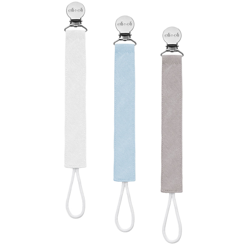 Ali + Oli Linen Pacifier Clips - 3 pc.
