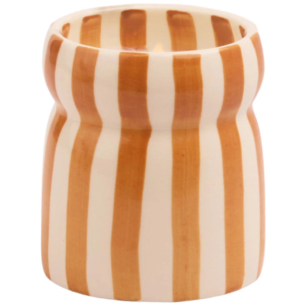 Paddywax Striped Cabana Candle w/ Ceramic Holder - 6.5 oz.
