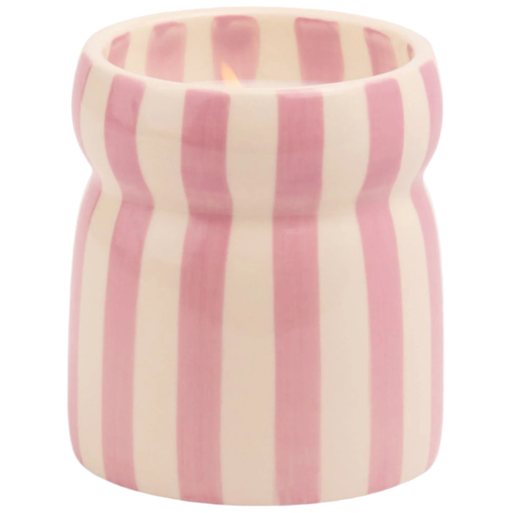 Paddywax Striped Cabana Candle w/ Ceramic Holder - 6.5 oz.