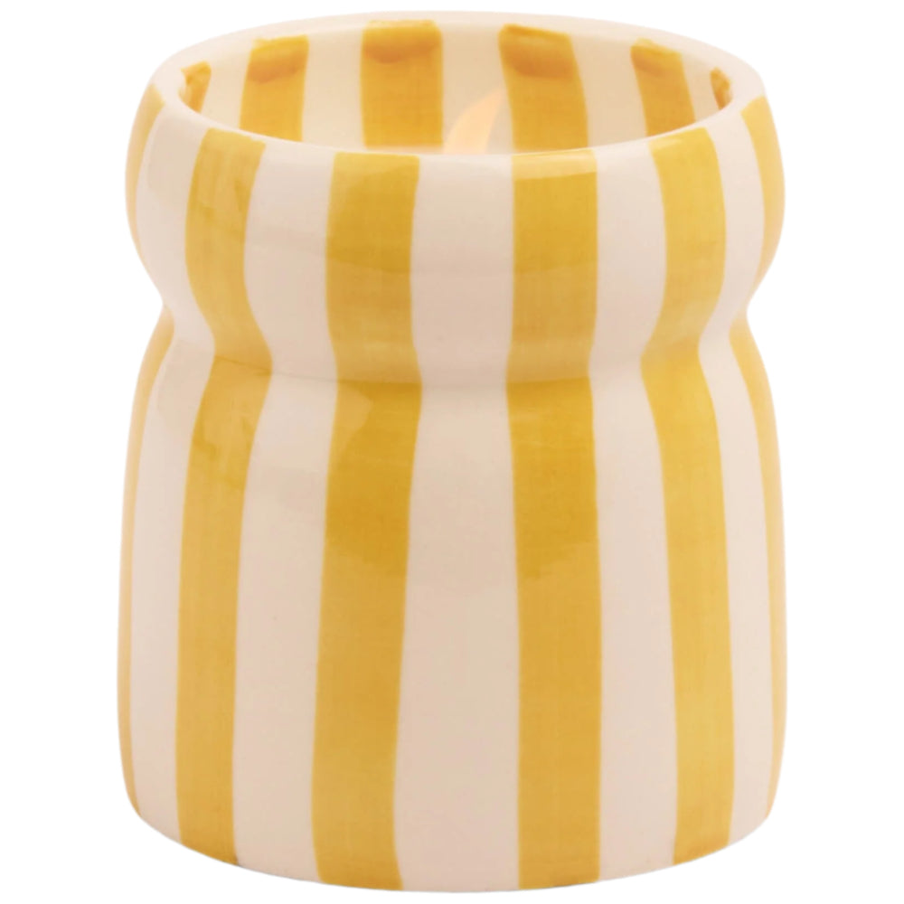 Paddywax Striped Cabana Candle w/ Ceramic Holder - 6.5 oz.