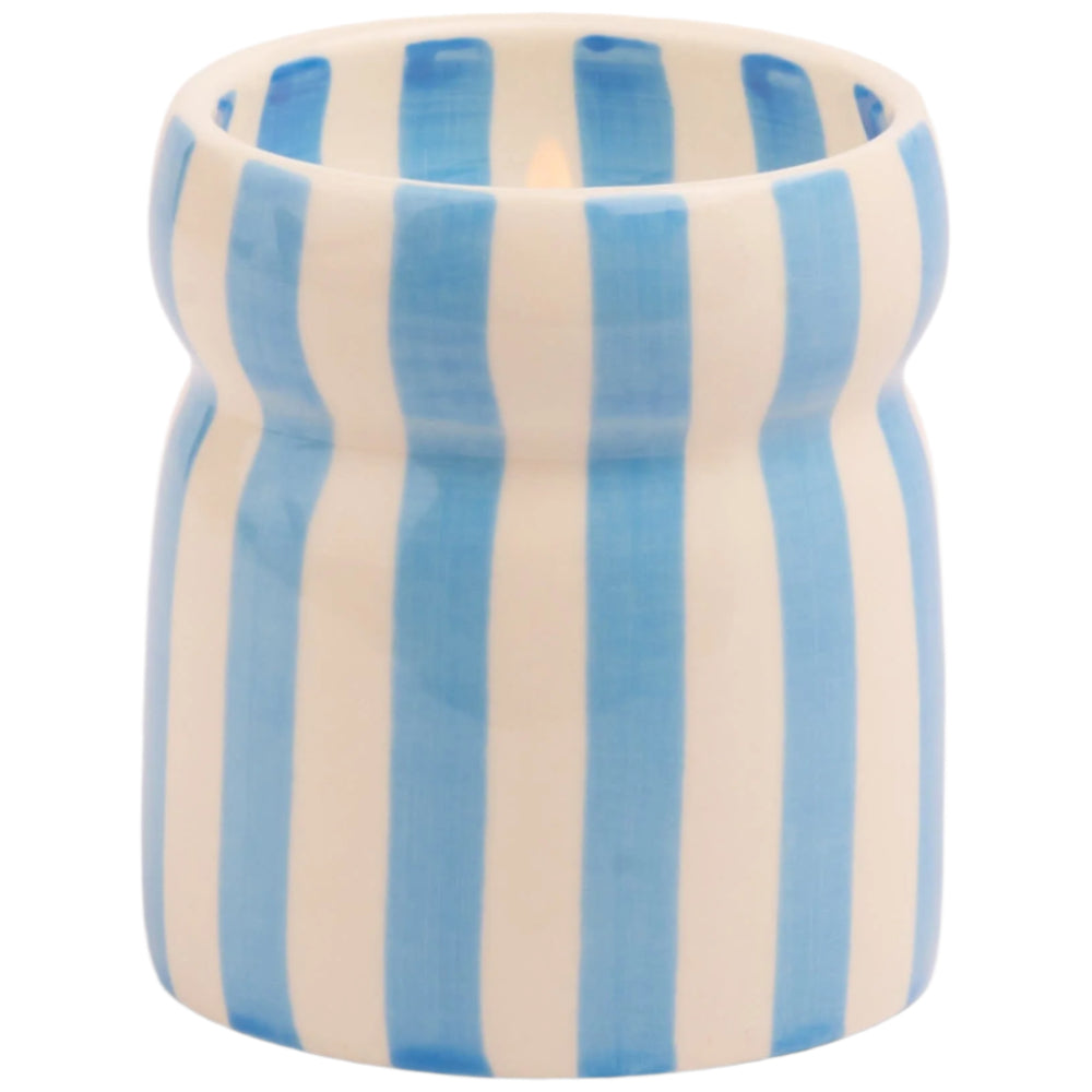 Paddywax Striped Cabana Candle w/ Ceramic Holder - 6.5 oz.