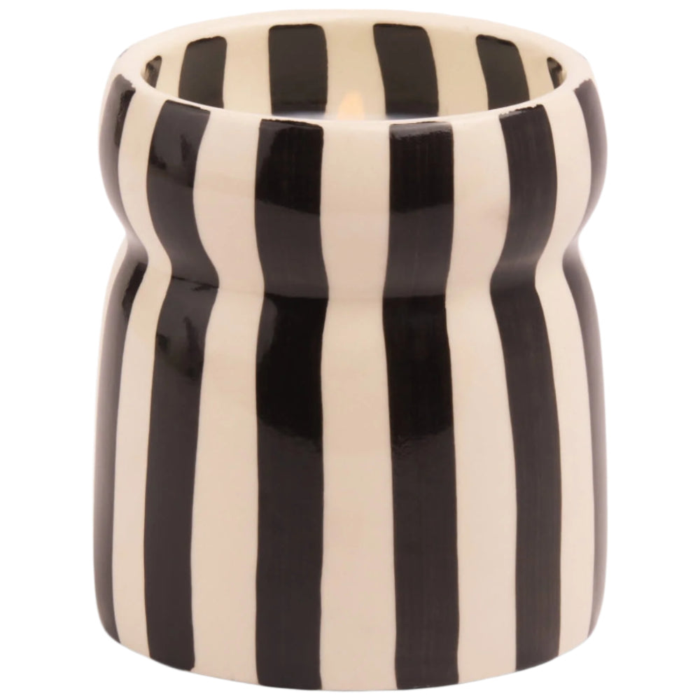 Paddywax Striped Cabana Candle w/ Ceramic Holder - 6.5 oz.