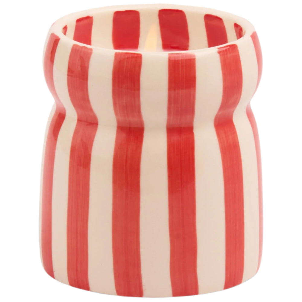 Paddywax Striped Cabana Candle w/ Ceramic Holder - 6.5 oz.