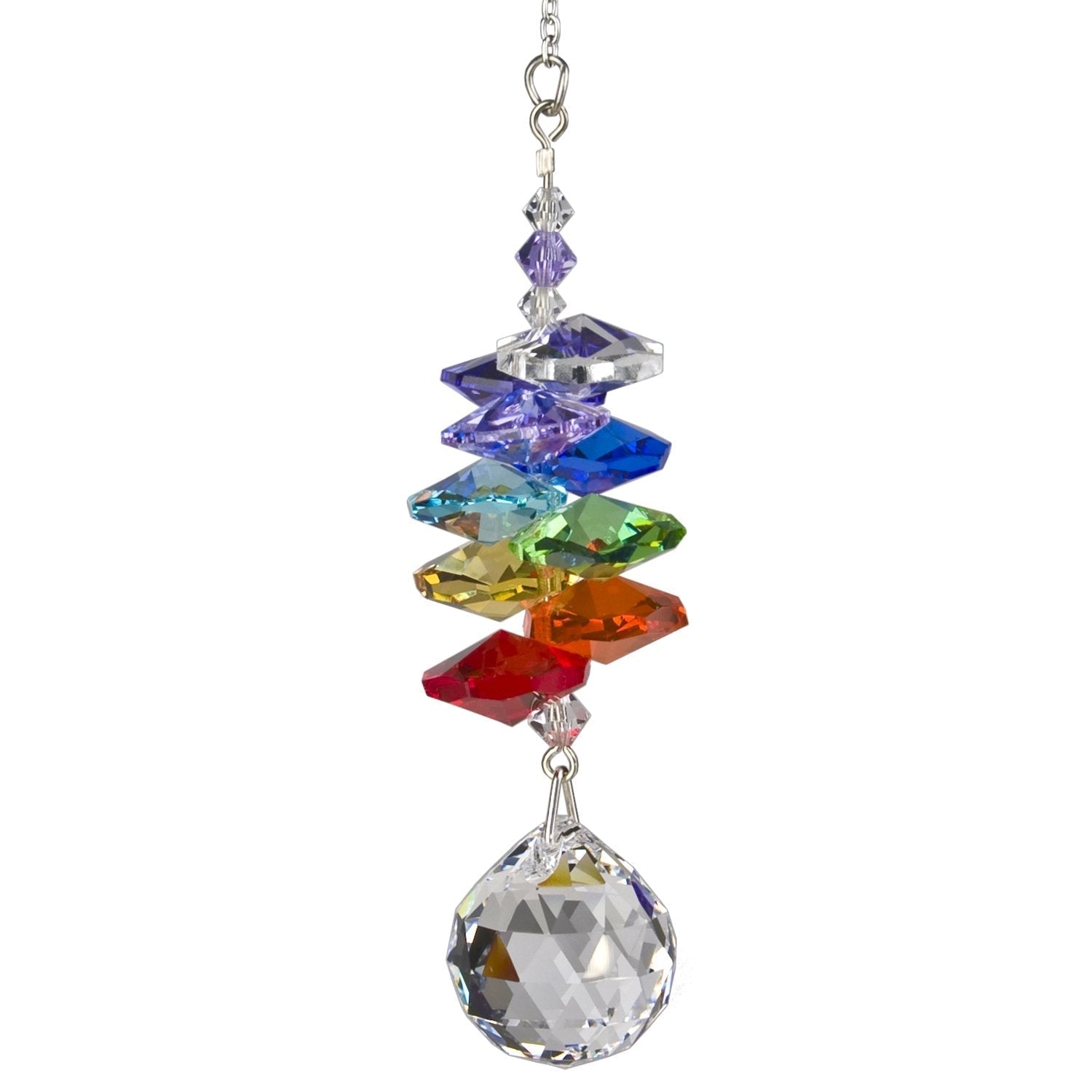 Crystal Rainbow Cascade Suncatcher - 4"