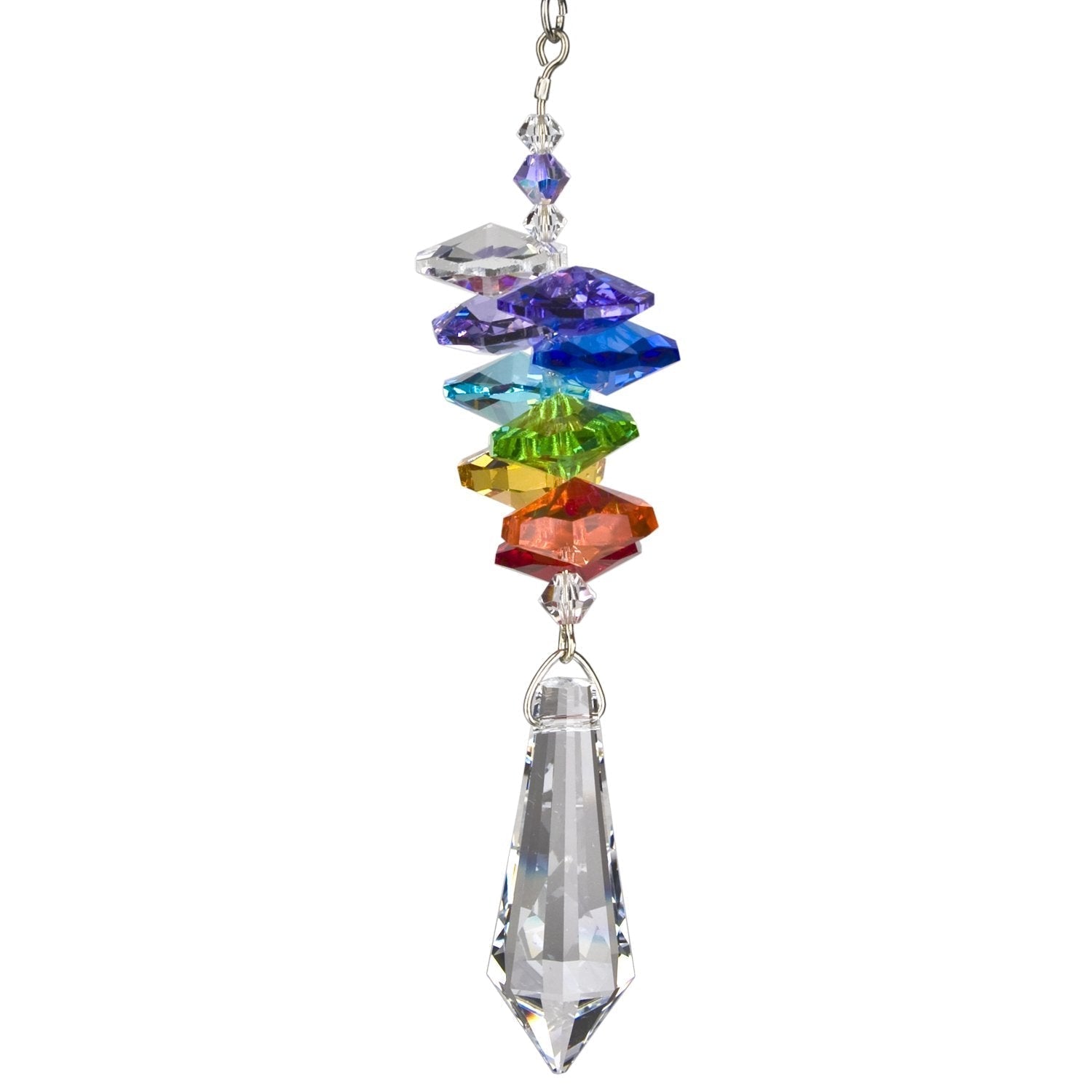 Crystal Rainbow Cascade Suncatcher - 4"