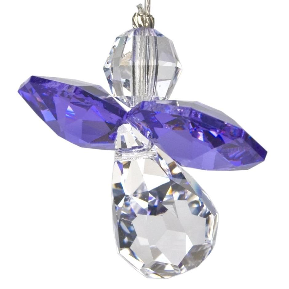 Crystal Birthstone Guardian Angel Suncatchers - 1"