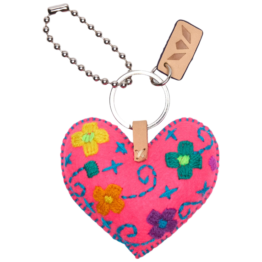Consuela Corazon Embroidered Bag Charms