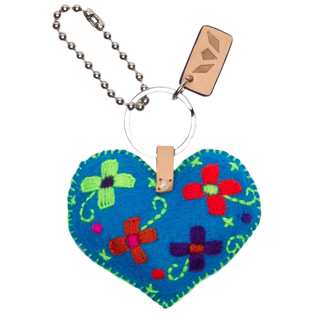 Consuela Corazon Embroidered Bag Charms