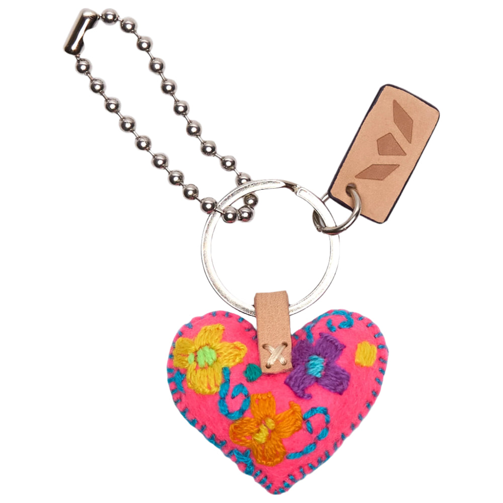 Consuela Corazon Embroidered Bag Charms