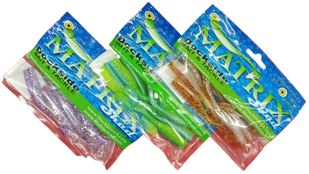 3 in plastic fishing lures Dockside Matrix 3" Shad Soft Lures