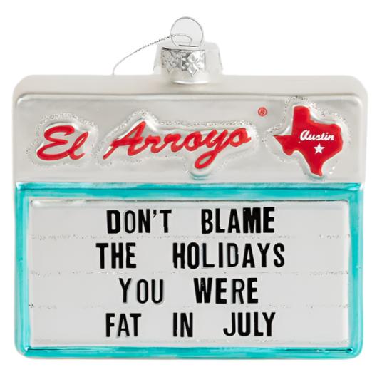 El Arroyo Restaurant Roadside Sign Ornaments
