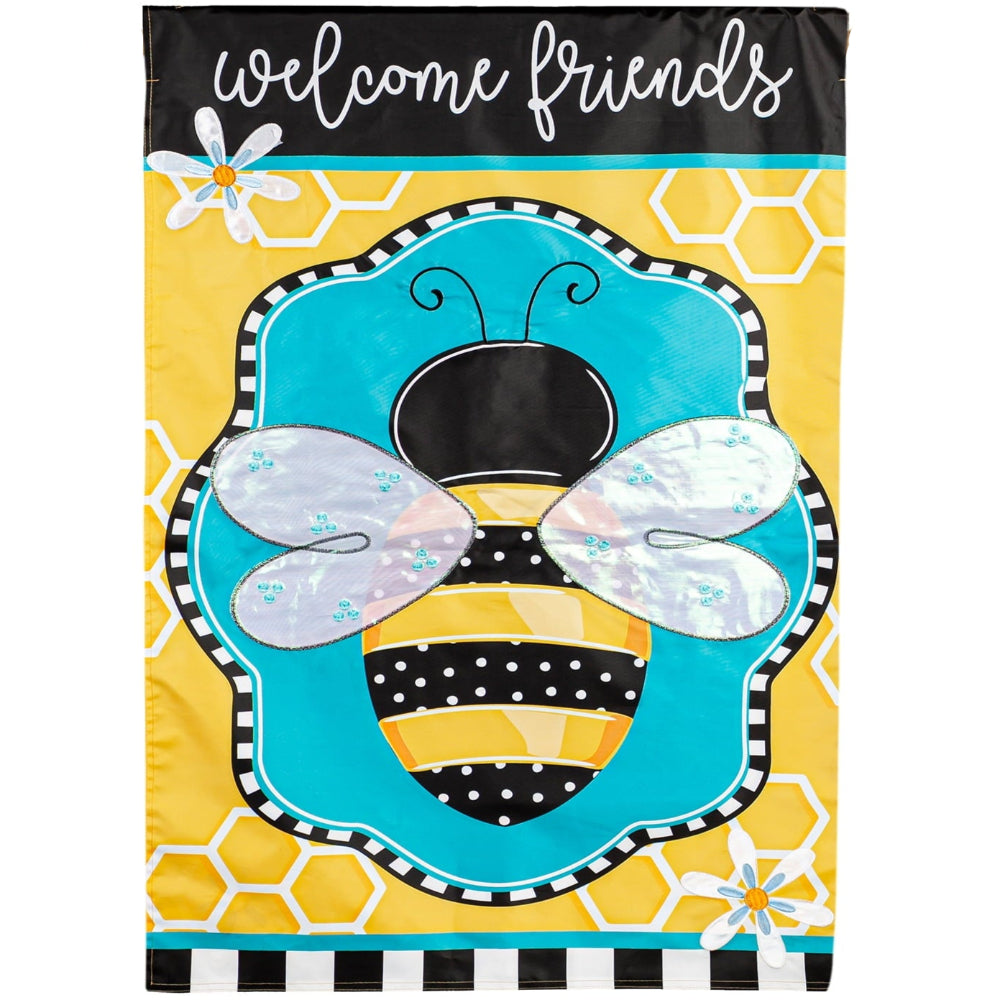 Evergreen "Welcome" Themed House Flags - 28" x 44"