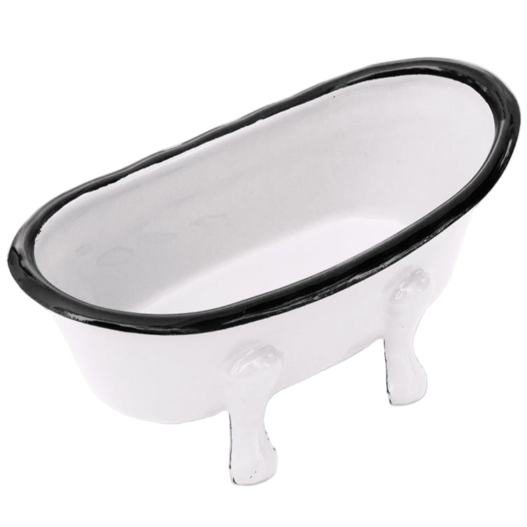 Finchberry White Enameled Metal Bathtub Soap Dish - 5.5"