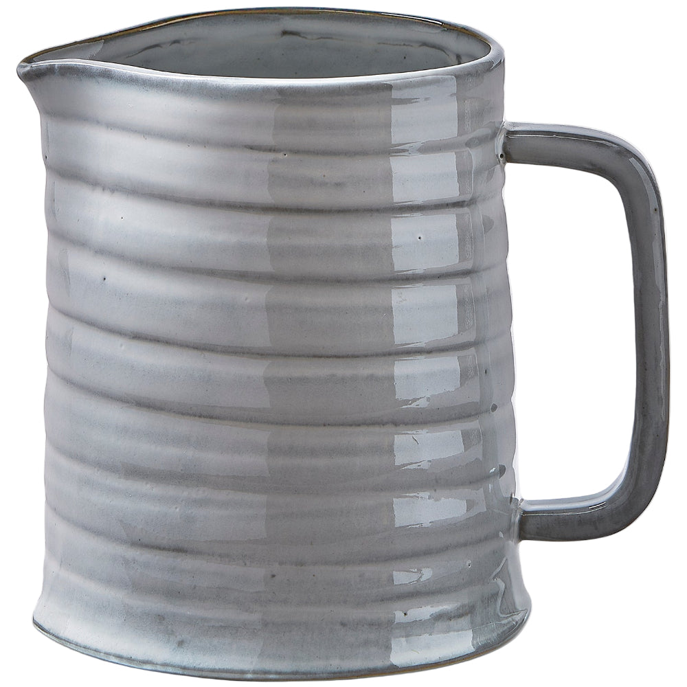 TAG White Glazed Stoneware Farmhouse Milk Pitcher - 6"