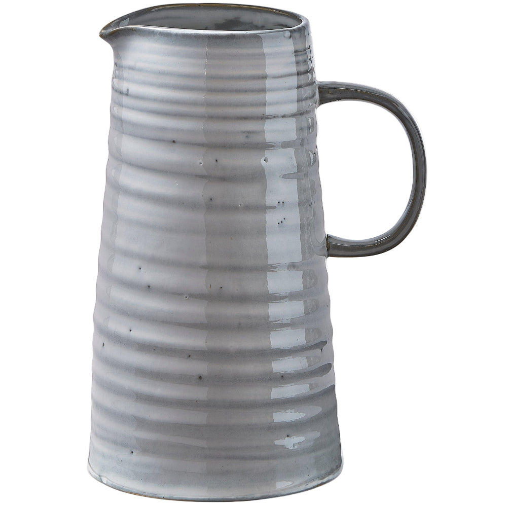 TAG White Glazed Stoneware Farmhouse Tall Pitcher - 8"
